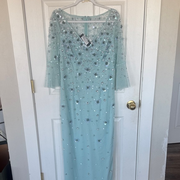 Adrianna Papell Light Blue Embellished Dress - Picture 3 of 7